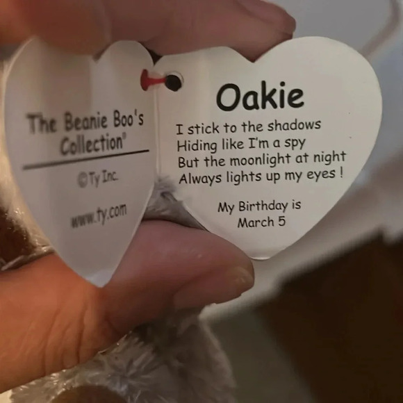 🦖 NWT TY beanie Oakie the Raccoon - Picture 5 of 5